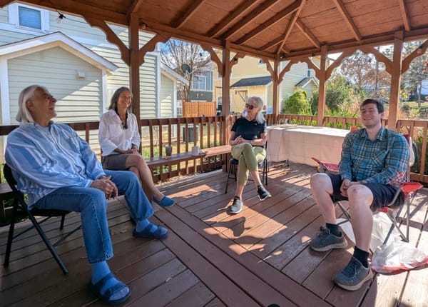 Neighbors Enjoy Coffee and Conversations